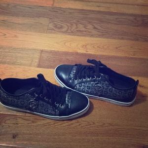 Black and white sneakers